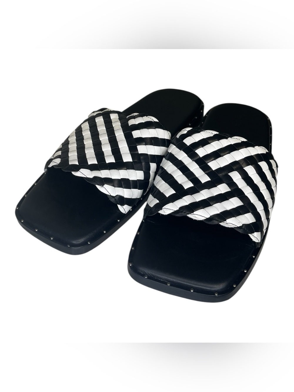 Freda Salvador Woven Studded Sandals
